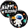 BALLON METALLIQUE HAPPY BIRTHDAY ASTRONAUTE 45 CM