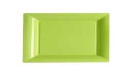 12 ASSIETTES CARREES VERT ANIS 23.5 CM