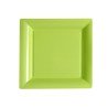 12 ASSIETTES CARREES VERT ANIS 23.5 CM
