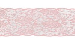 CHEMIN DE TABLE DENTELLE ROSE 17 CM X 5 M