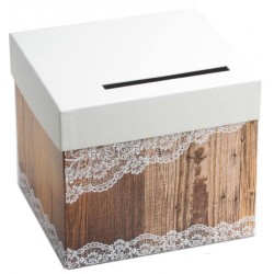 URNE DECOR BOIS DENTELLE