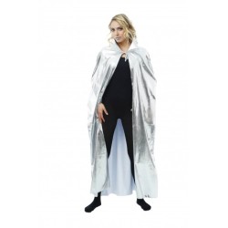 CAPE ARGENT AVEC COL 135 CM