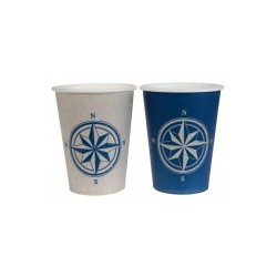 10 GOBELETS CARTON BORD DE MER