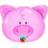 BALLON METALLIQUE TETE DE COCHON 30 CM