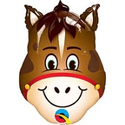 BALLON METALLIQUE TETE DE CHEVAL 34 CM