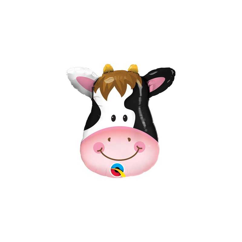 BALLON METALLIQUE TETE DE VACHE 34 CM