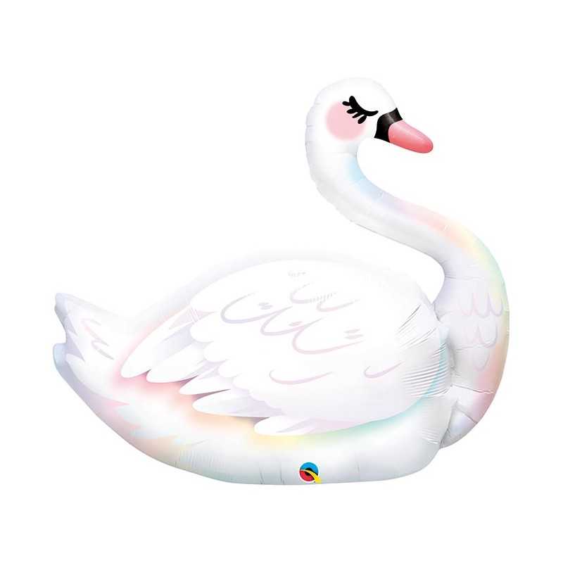 BALLON METALLIQUE CYGNE 89 CM