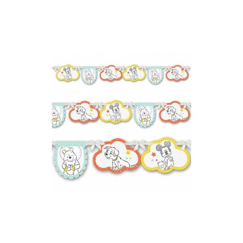 BANNER DISNEY BEBE MICKEY WINNIE DALMATIEN 1.10M