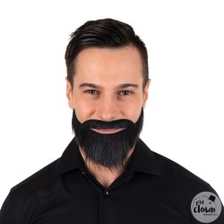 MOUSTACHE + BARBE COLLIER NOIR