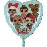BALLON METALIQUE 45 CM LOL SURPRISE COEUR BLEU