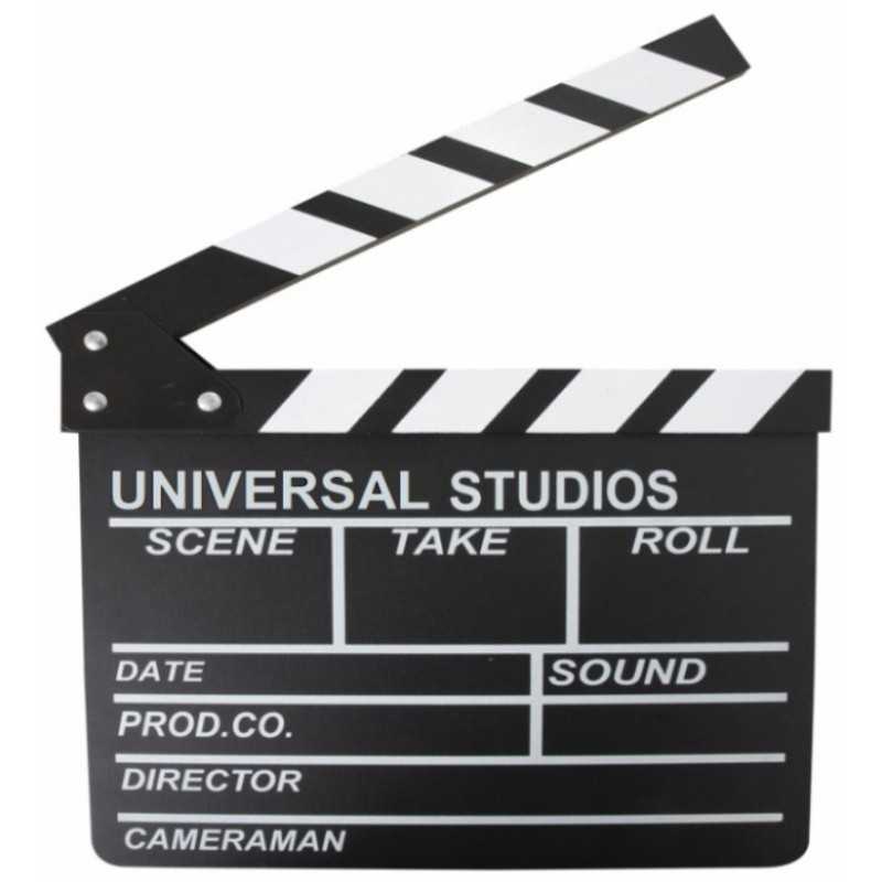 CLAP DE CINEMA EN BOIS 30 X 26 CM