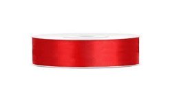 RUBAN SATIN ROUGE 25 M X 25 MM
