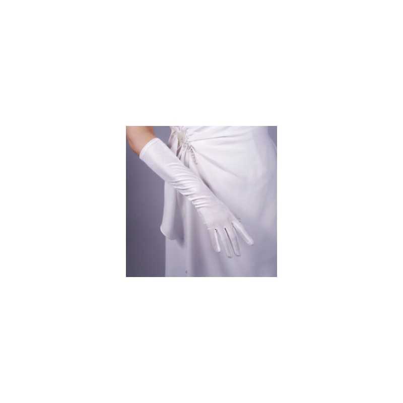 GANTS LONGS BLANC 40 CM