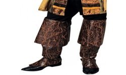 CACHES BOTTES SIMILI CUIR MARRON