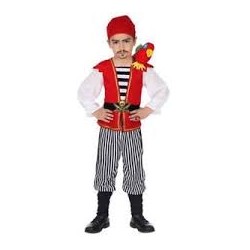 DEGUISEMENT PIRATE ROUGE TAILLE 116 CM