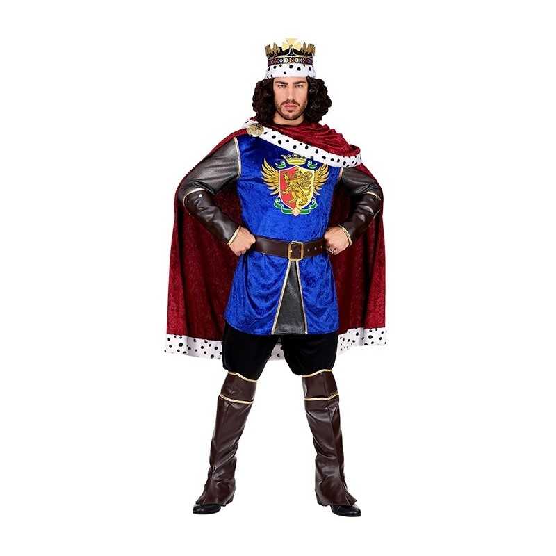 DEGUISEMENT ROI OU KING ROYAL BLEU CAPE ROUGE BORDEAU TAILLE S