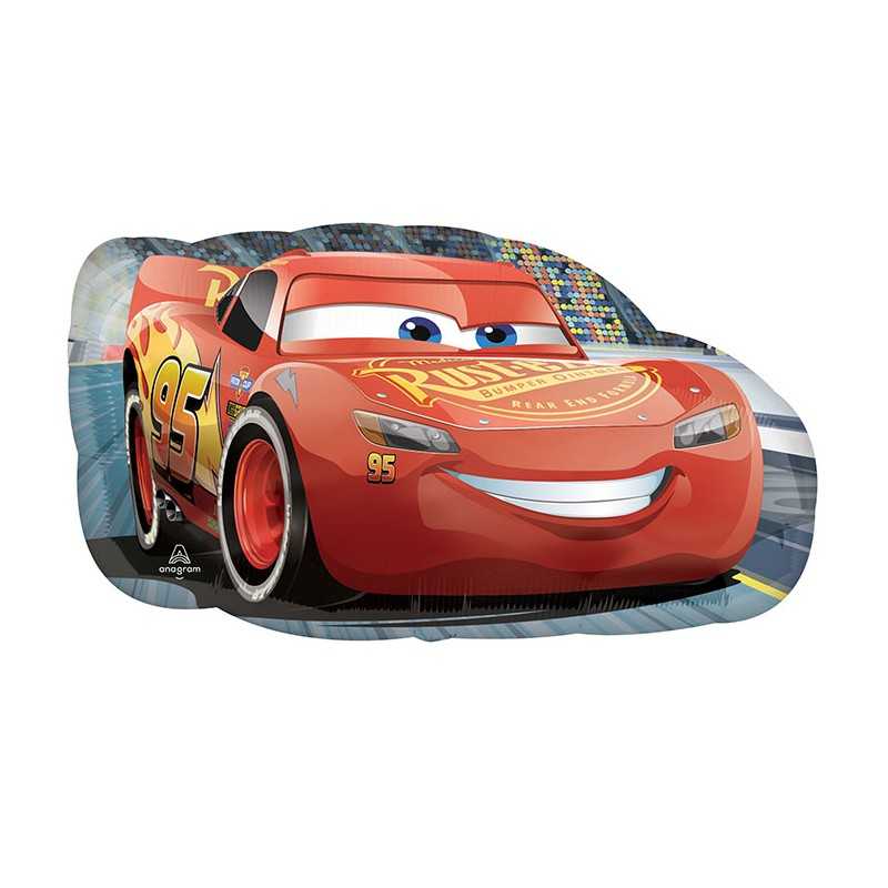 BALLON METALLIQUE CARS VOITURE FLASH MC QUEEN 76 X 43 CM