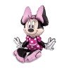 BALLON METALIQUE MINNIE ROSE ASSISE A L'AIR 45 X 48 CM