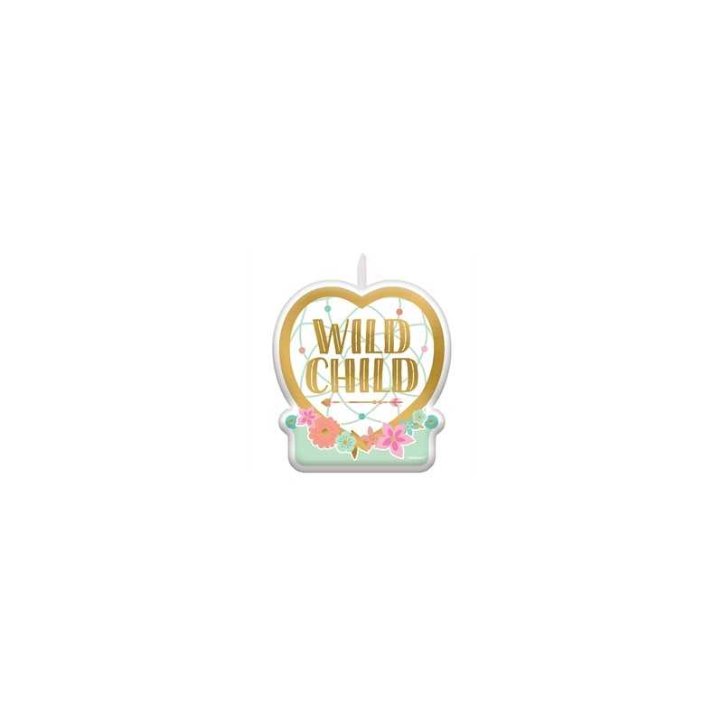 BOUGIE ANNIVERSAIRE BOHO BIRTHDAY WILD CHILD PASTEL