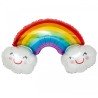 BALLON METALLIQUE ARC EN CIEL + 2 NUAGES 93 X 55 CM