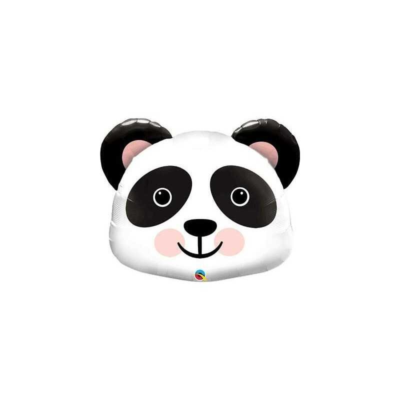 BALLON METALLIQUE TETE DE PANDA 30 CM