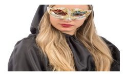 DEMI-MASQUE LOUP VENISE AVEC NOTE DE MUSIQUE