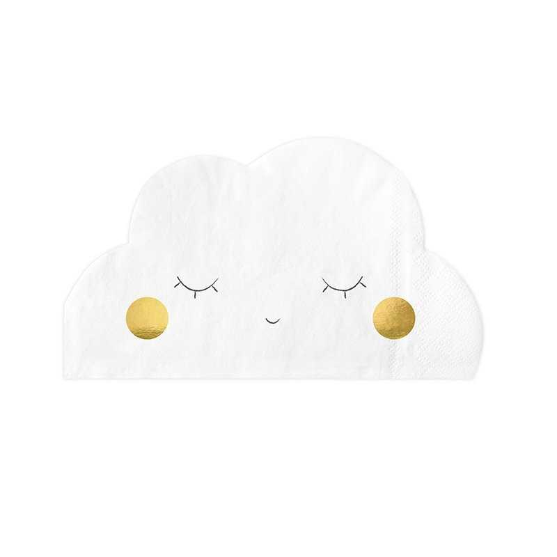 20 SERVIETTES PAPIER NUAGES 32 X 19 CM