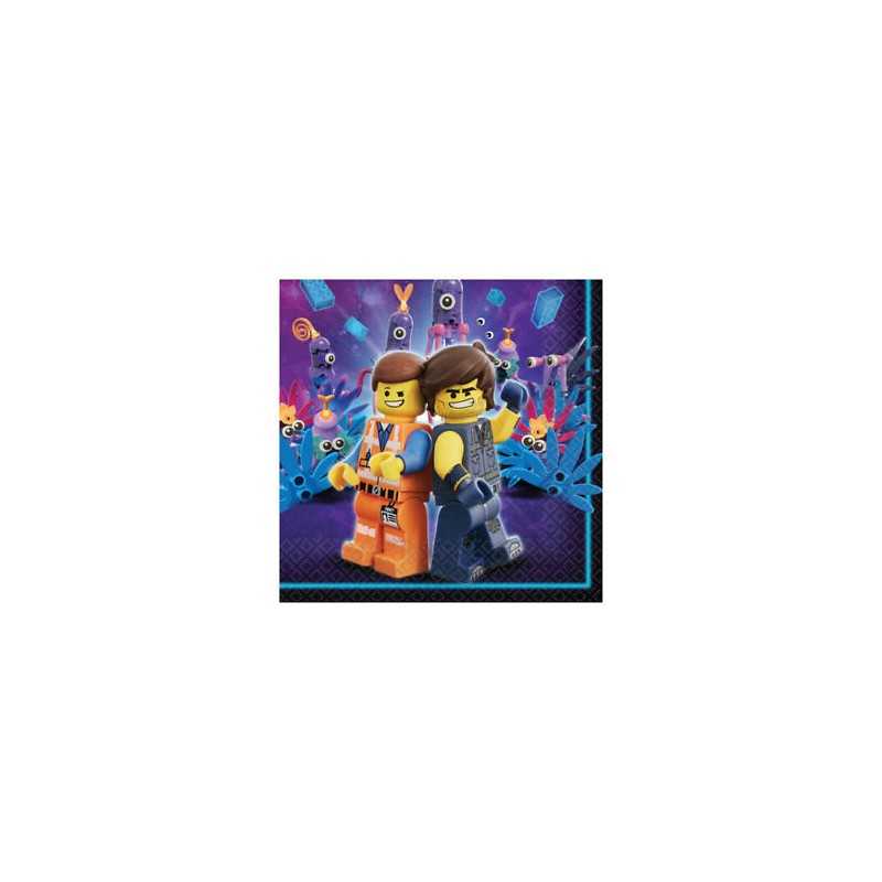 16 SERVIETTES LEGO NINJA 33 X 33 CM 