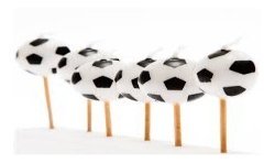 6 BOUGIES POUR GATEAU BALLON DE FOOT 