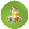 BALLON LATEX 3' PAQUES LAPIN JAUNE 2 FACES