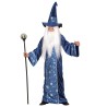 DEGUISEMENT MERLIN MAGICIEN BLEU NUIT ETOILEE TAILLE 13 ANS