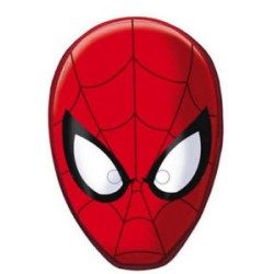 6 MASQUES SPIDERMAN EN CARTON