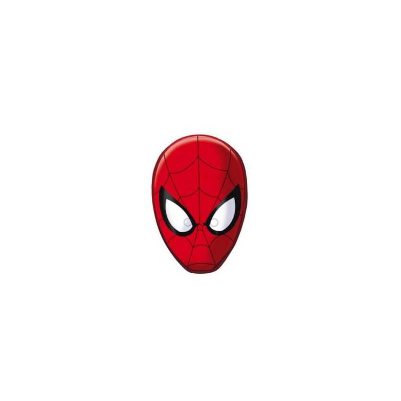 6 MASQUES SPIDERMAN EN CARTON