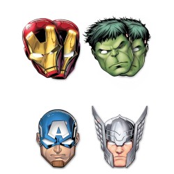6 MASQUES AVENGERS EN CARTON