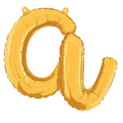 BALLON METALLIQUE LETTRE A CURSIVE OR 36 CM