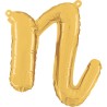 BALLON METALLIQUE LETTRE N CURSIVE OR 36 CM