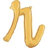 BALLON METALLIQUE LETTRE R CURSIVE OR 36 CM