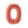 BALLON METALLIQUE CHIFFRE 0 ROSE GOLD 102 CM