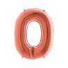 BALLON METALLIQUE CHIFFRE 0 ROSE GOLD 102 CM