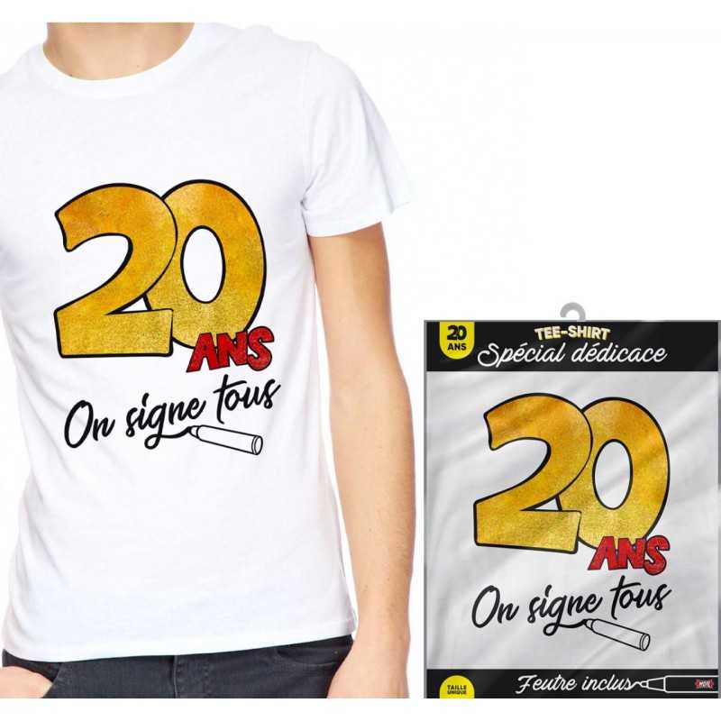 T-SHIRT DEDICACE 20 ANS