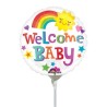 BALLON METALLIQUE ROND WELCOME BABY 9"