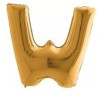 BALLON METALLIQUE LETTRE W EN OR 35 CM
