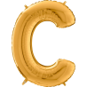 BALLON METALLIQUE LETTRE C OR 35 CM