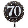 BALLON METALLIQUE ROND 70 NOIR ET BLANC 7 45 CM 