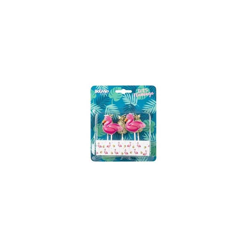 5 BOUGIES FLAMANT ROSE / ANANAS