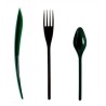 30 COUVERTS VERT SAPIN 10 FOURCHETTES 10 COUTEAUX 10 CUILLERES