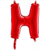 BALLON METALLIQUE LETTRE H ROUGE 35 CM