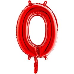 BALLON METALLIQUE LETTRE O ROUGE 35 CM