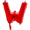 BALLON METALLIQUE LETTRE W ROUGE 35 CM