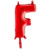 BALLON METALLIQUE LETTRE F ROUGE 35 CM